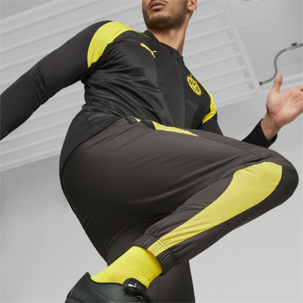 Borussia Dortmund Pre-match Football Pants, PUMA Black-Cyber Yellow, large-ZAF