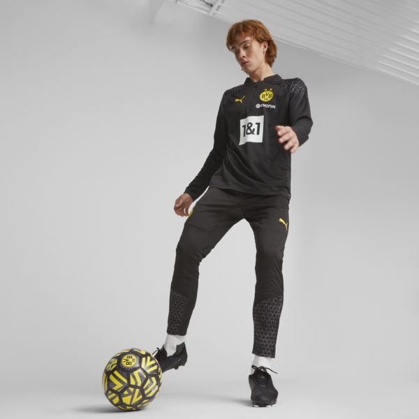Borussia Dortmund Football Training Pants, PUMA Black-Cyber Yellow, large-ZAF
