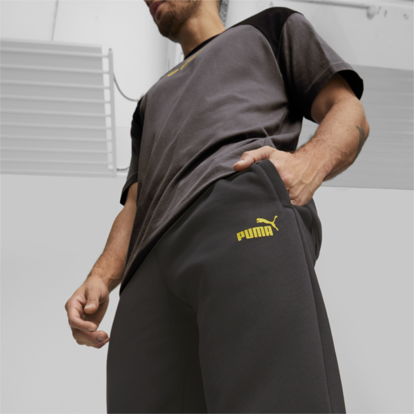 Borussia Dortmund Men's FtblCulture Track Pants, PUMA Black-Shadow Gray, large-ZAF