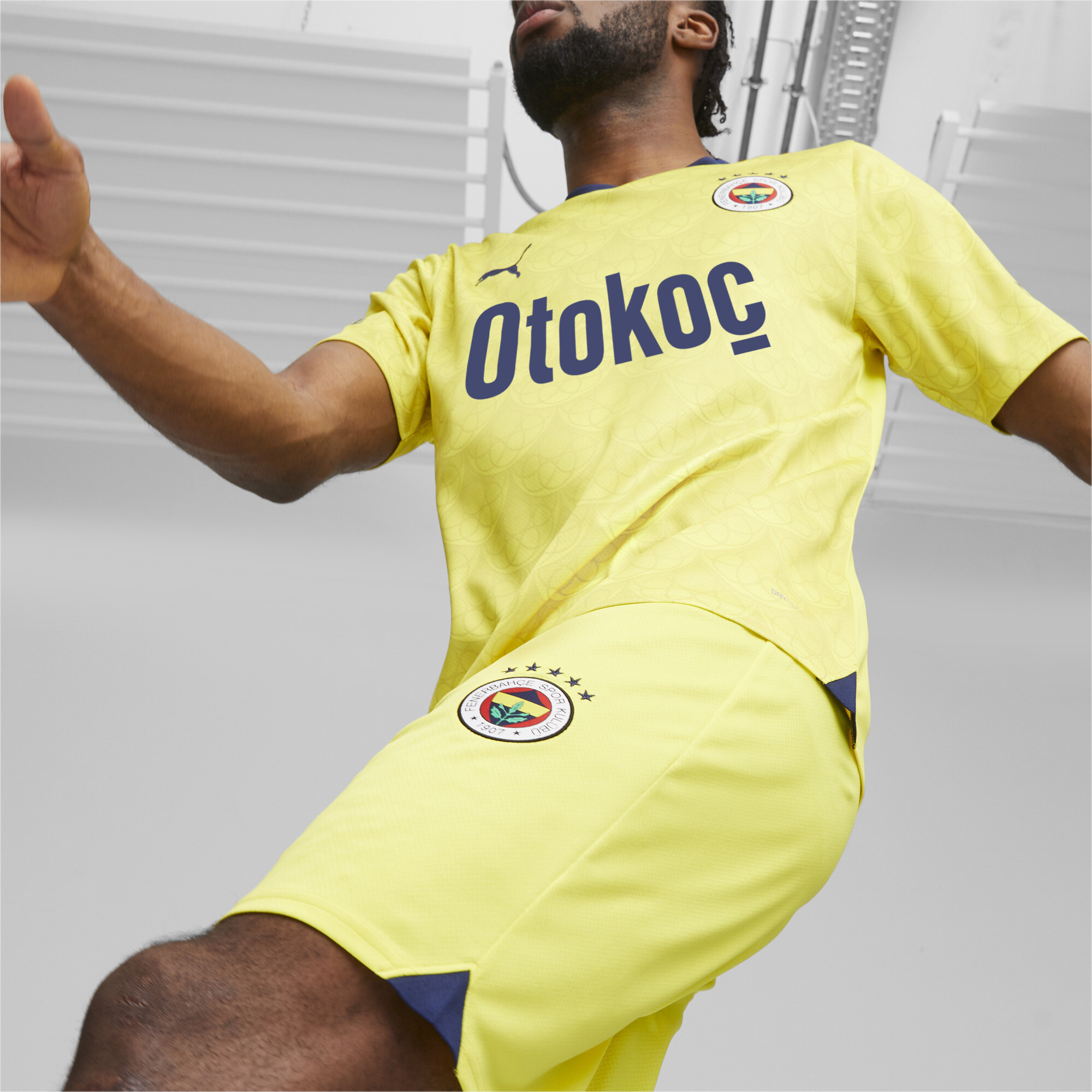 Men's Puma FenerbahÃ§e S.K. Football Shorts, Yellow, Size XS, Clothing