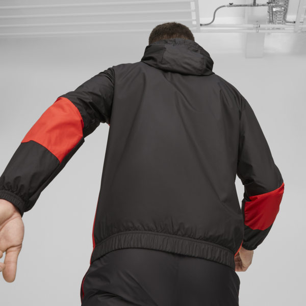 AC Milan Men's Pre-match Jacket, PUMA Black-For All Time Red, large-ZAF