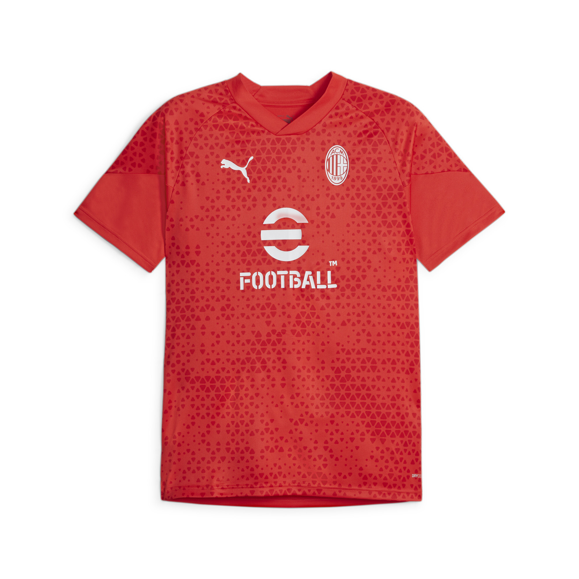 Men's PUMA AC Milan Football Training Jersey In Red, Size Large