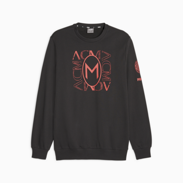 AC Milan FtblCore Sweatshirt, PUMA Black-For All Time Red, large-ZAF