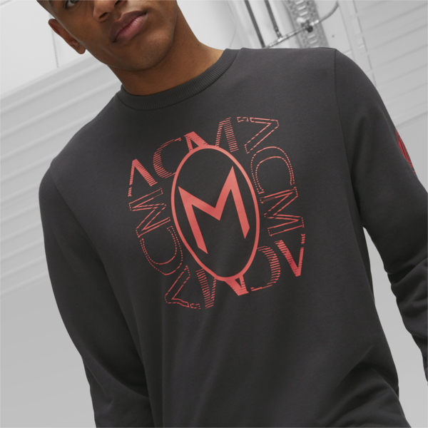 AC Milan FtblCore Sweatshirt, PUMA Black-For All Time Red, large-ZAF