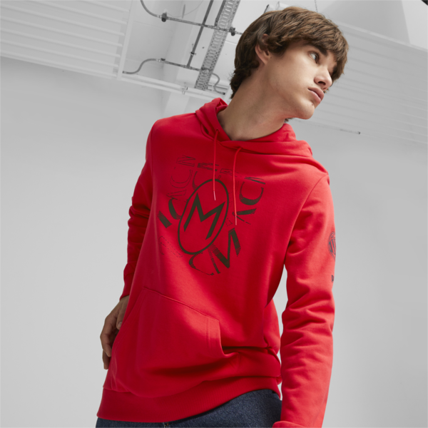 AC Milan FtblCore Hoodie, For All Time Red-PUMA Black, large-ZAF