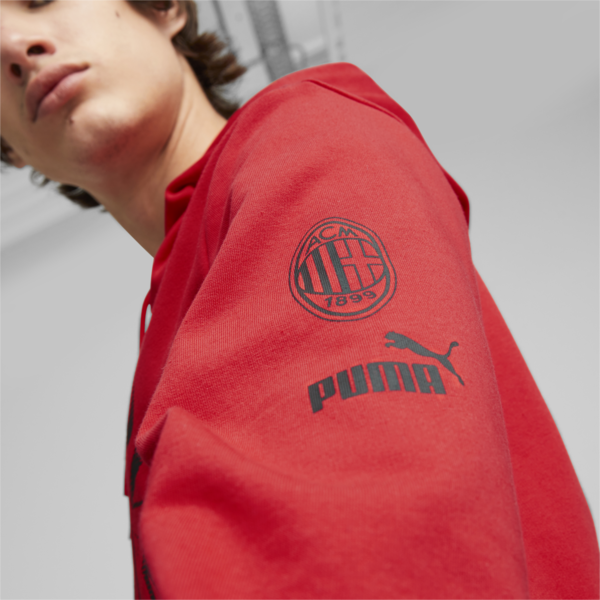 AC Milan FtblCore Hoodie, For All Time Red-PUMA Black, large-ZAF
