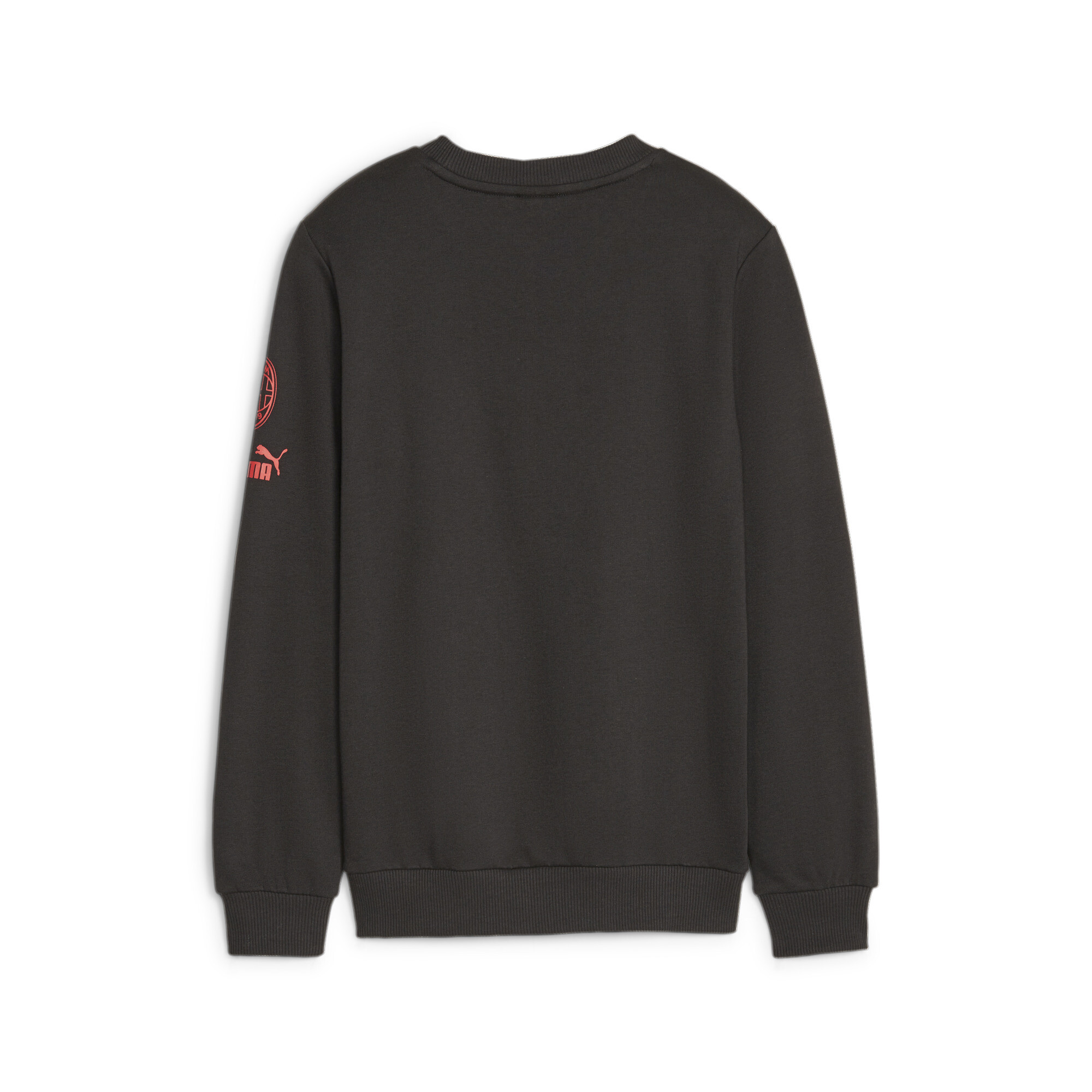 Puma AC Milan Ftbl Core Youth Sweatshirt, Black, Size 5-6Y, Clothing