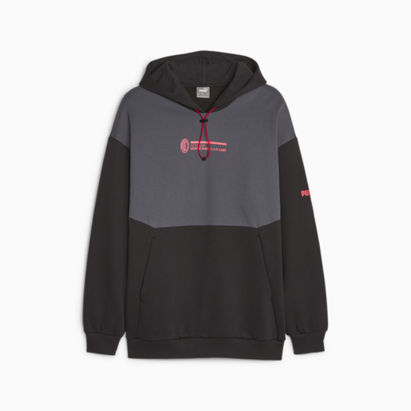 AC Milan FtblCulture Men's Hoodie, PUMA Black-Strong Gray, large-ZAF