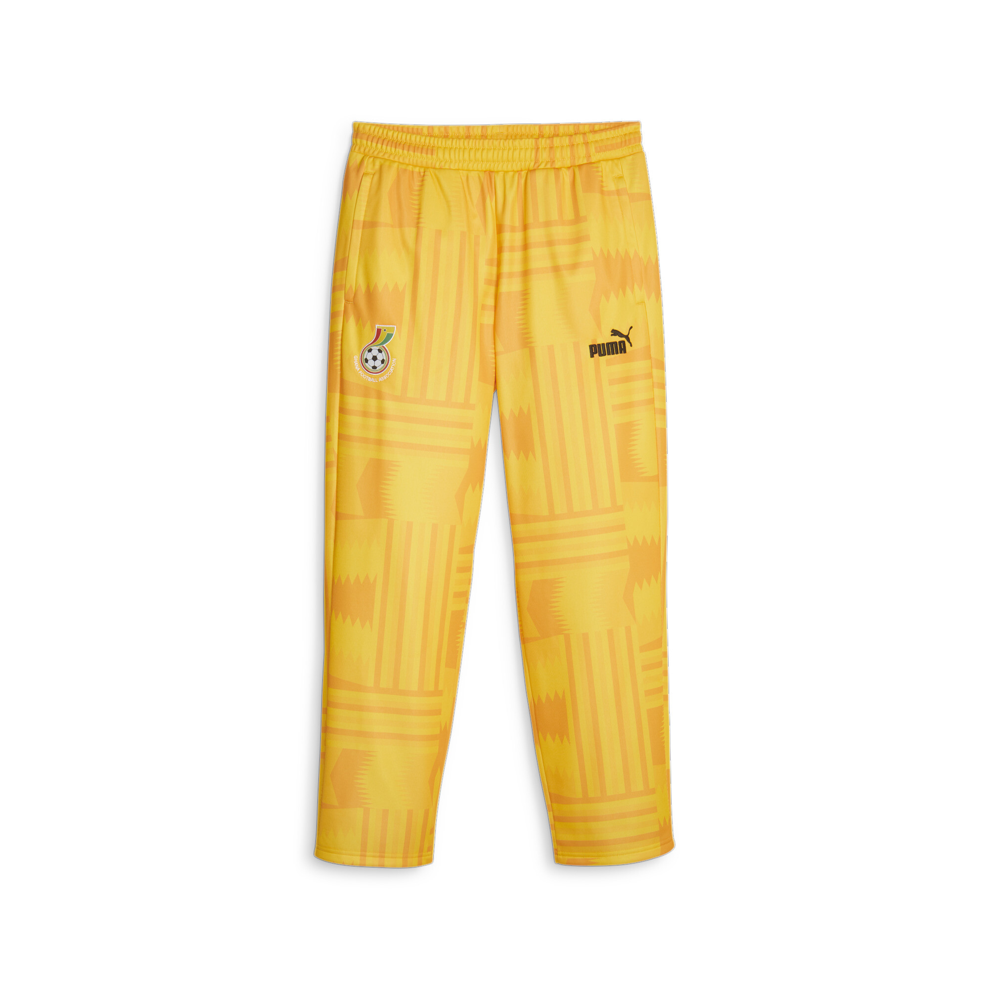 Men's PUMA Ghana FtblCulture Track Pants In Yellow, Size XL