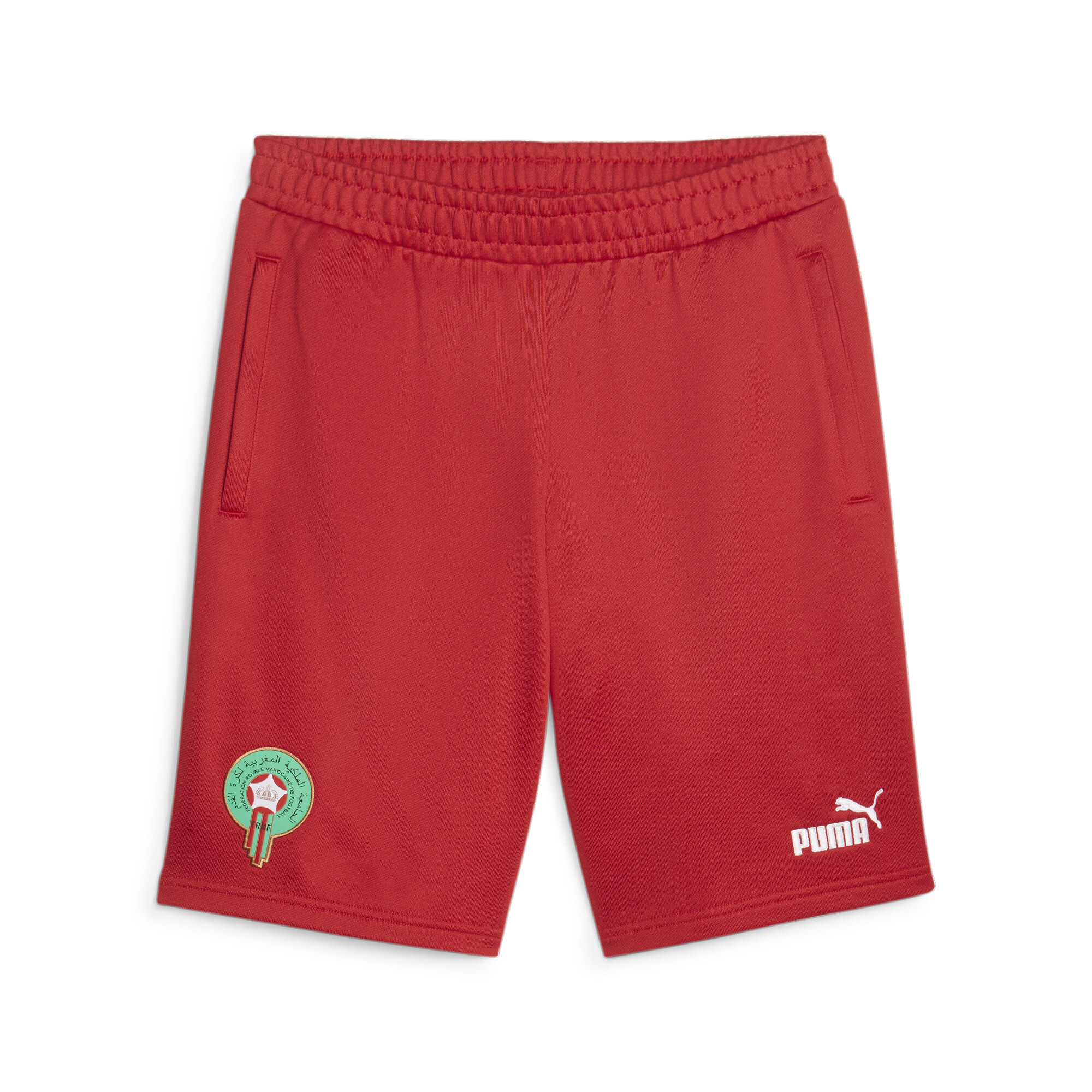 Men's Puma Morocco Ftbl Culture Shorts, Red, Size XL, Clothing