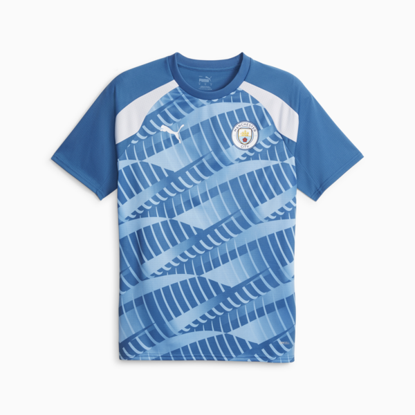Manchester City Men's Pre-match Jersey, Lake Blue-PUMA White, large-ZAF