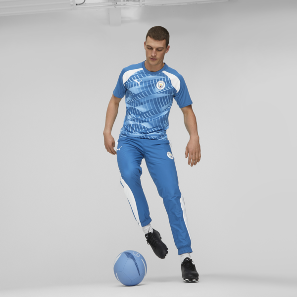 Manchester City Men's Pre-match Jersey, Lake Blue-PUMA White, large-ZAF