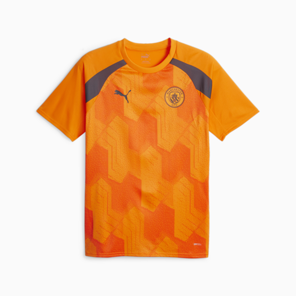 Manchester City Men's Pre-match Jersey, Orange Popsicle-Strong Gray, large-ZAF