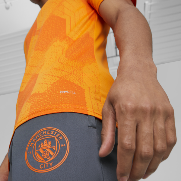 Manchester City Men's Pre-match Jersey, Orange Popsicle-Strong Gray, large-ZAF