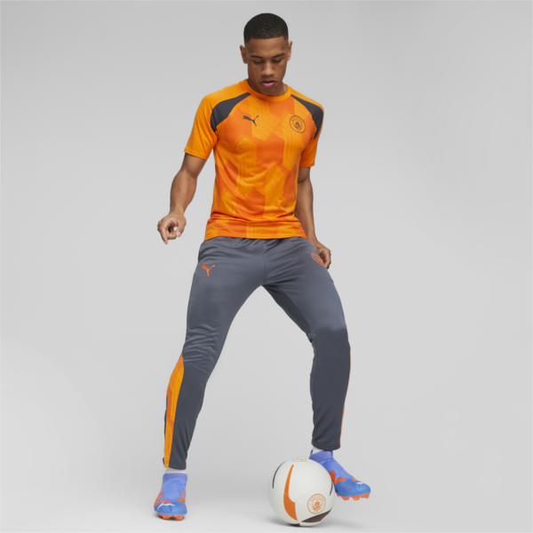 Manchester City Men's Pre-match Jersey, Orange Popsicle-Strong Gray, large-ZAF