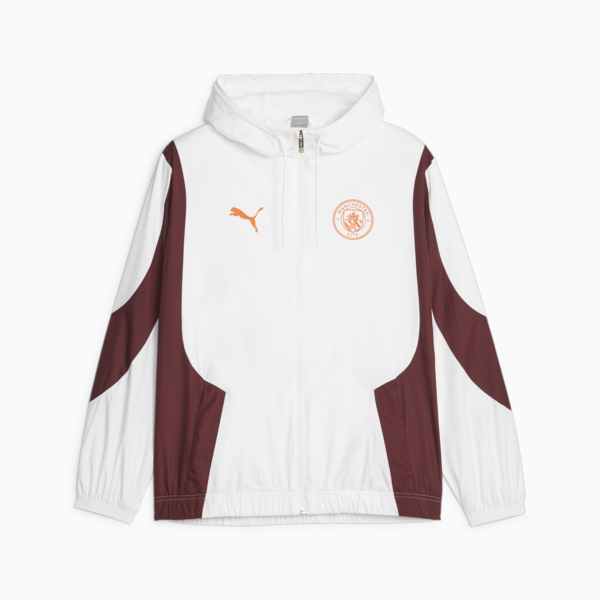 Manchester City Men's Pre-match Anthem Jacket, PUMA White-Aubergine, large-ZAF