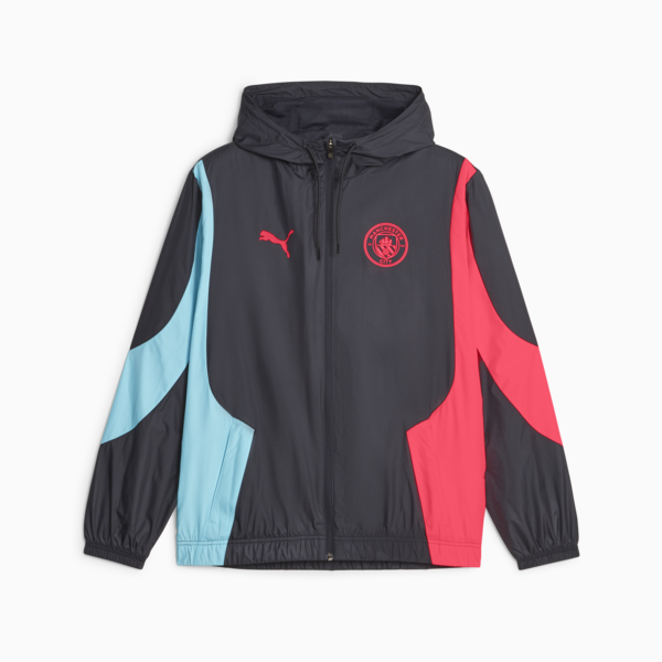 Campera prepartido Manchester City F.C. para hombre, Dark Navy-Hero Blue-Sunset Glow, large-ARG
