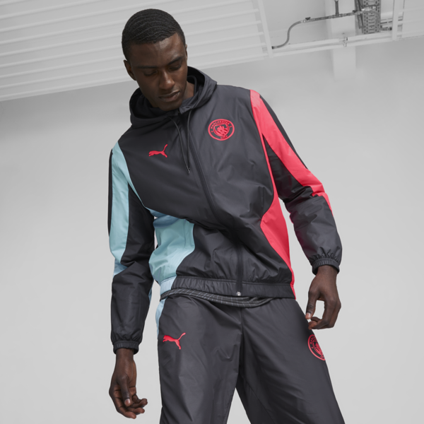 Campera prepartido Manchester City F.C. para hombre, Dark Navy-Hero Blue-Sunset Glow, large-ARG