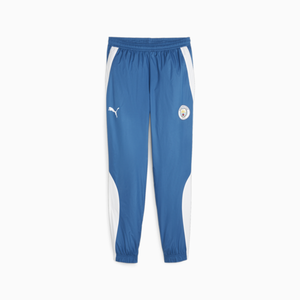 Manchester City F.C. Pre-match Woven Pants Men, Lake Blue-PUMA White, large-ZAF
