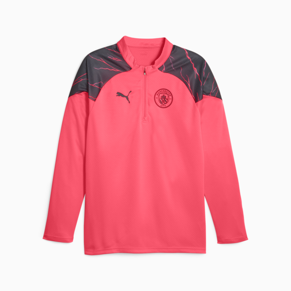 Buzo Manchester City de training de fútbol con cierre de un cuarto, Sunset Glow-Dark Navy, large-ARG