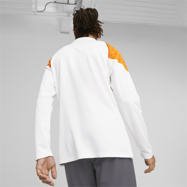 Buzo Manchester City de training de fútbol con cierre de un cuarto, PUMA White-Orange Popsicle, large-ARG
