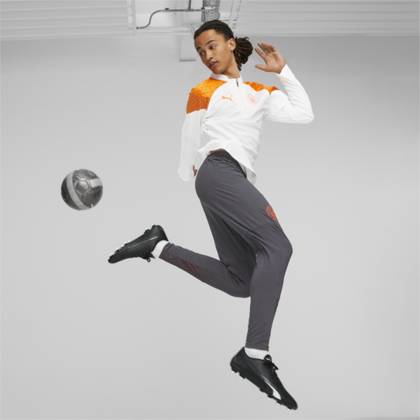 Buzo Manchester City de training de fútbol con cierre de un cuarto, PUMA White-Orange Popsicle, large-ARG