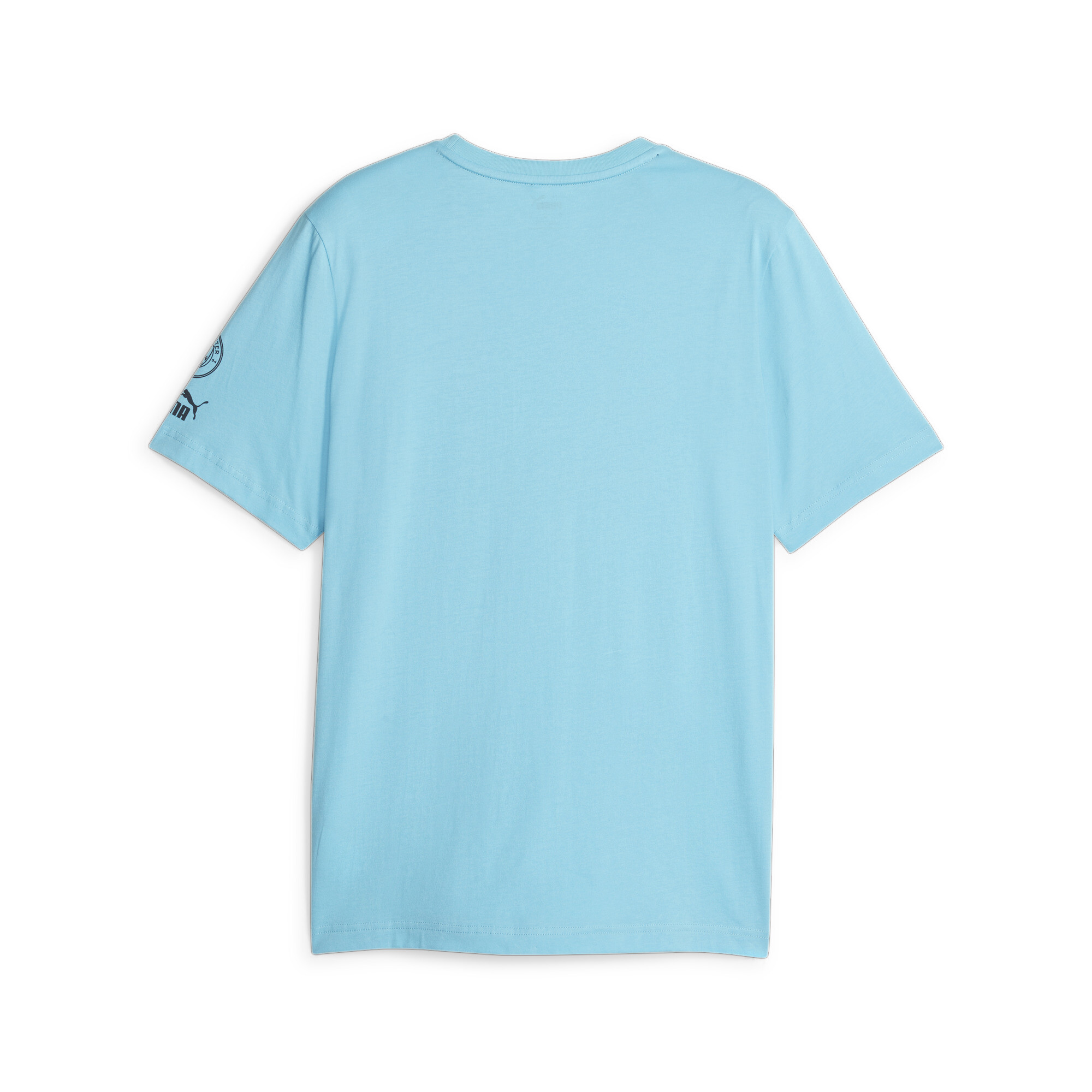 Men's PUMA Manchester City FtblCore Graphic T-Shirt In Blue, Size XS