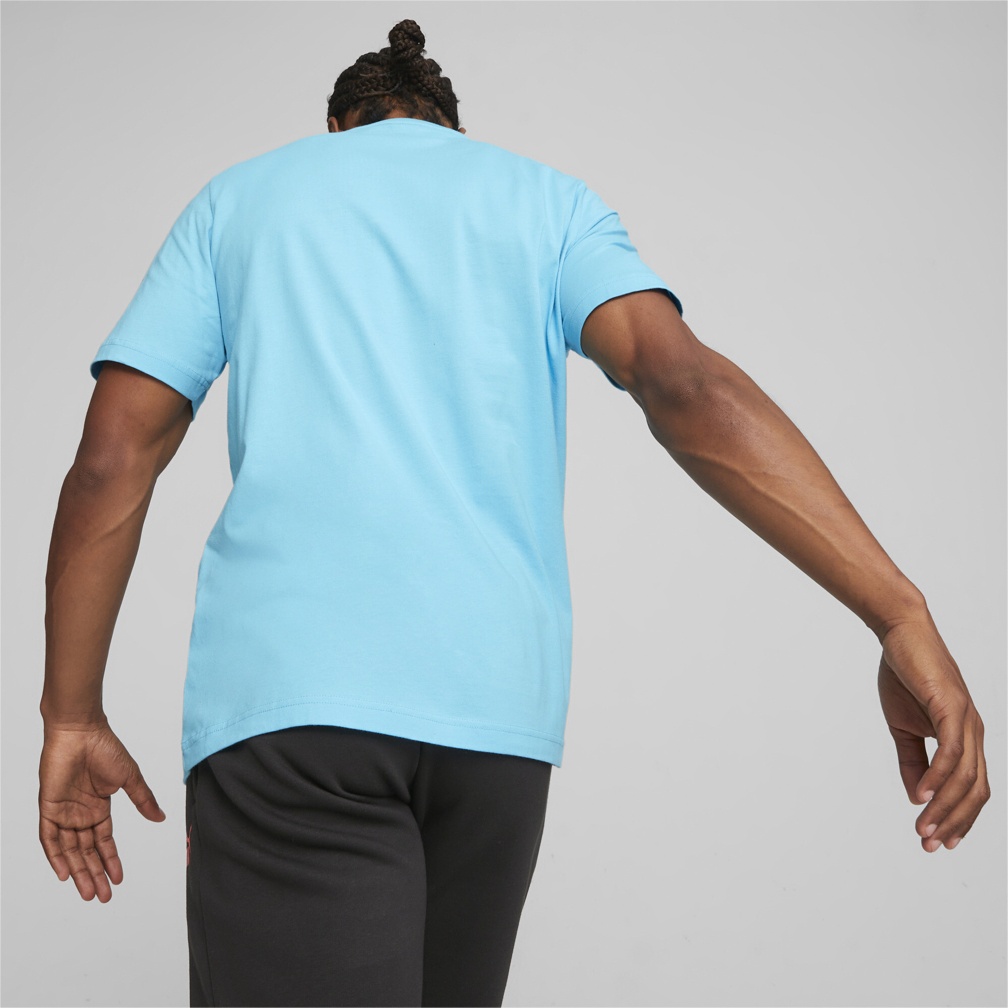 Men's PUMA Manchester City FtblCore Graphic T-Shirt In Blue, Size 2XL