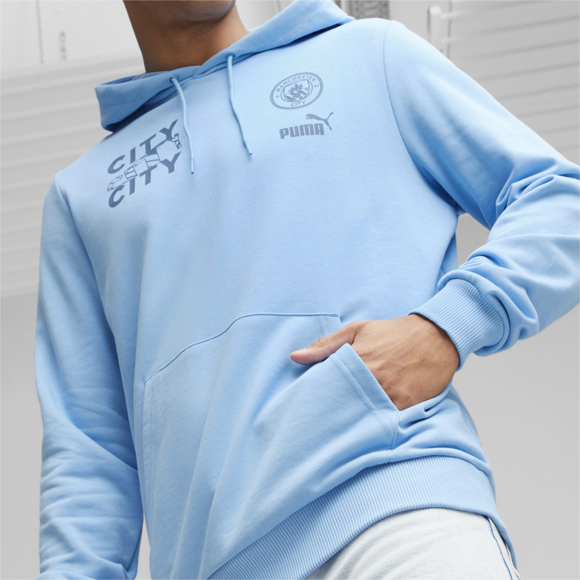 Light blue puma clearance sweatshirt