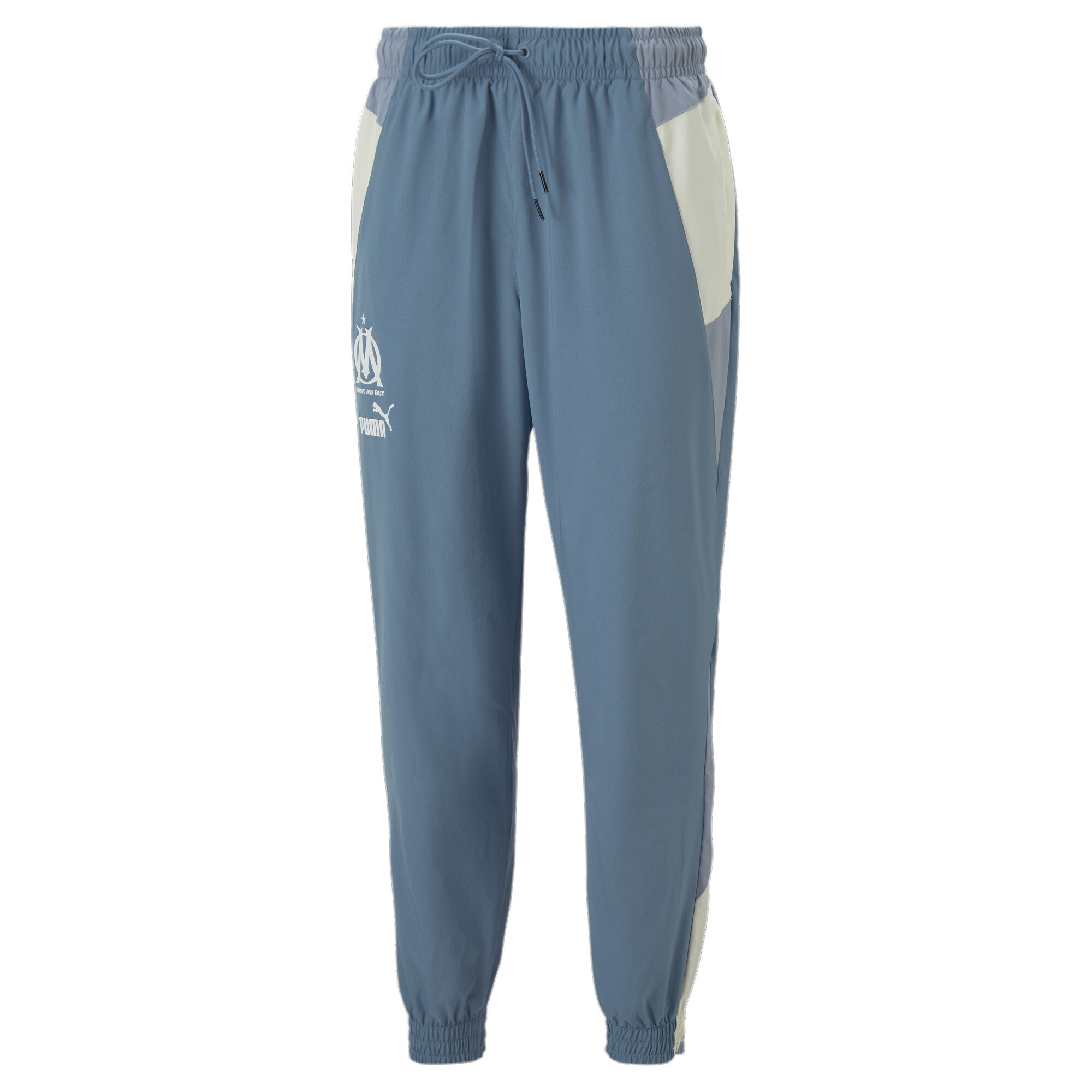 Men's Puma Olympique De Marseille Woven Pants, Blue, Size S, Clothing