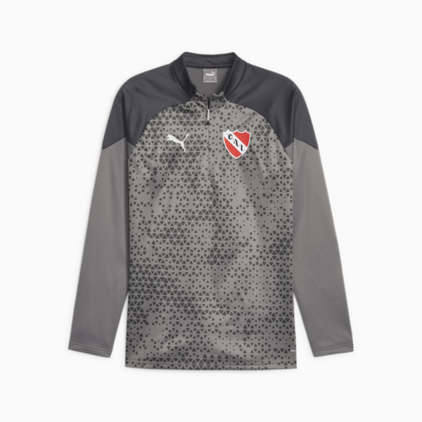 Buzo de fútbol con cierre para hombre de Independiente, Flat Medium Gray-Strong Gray, large-ARG