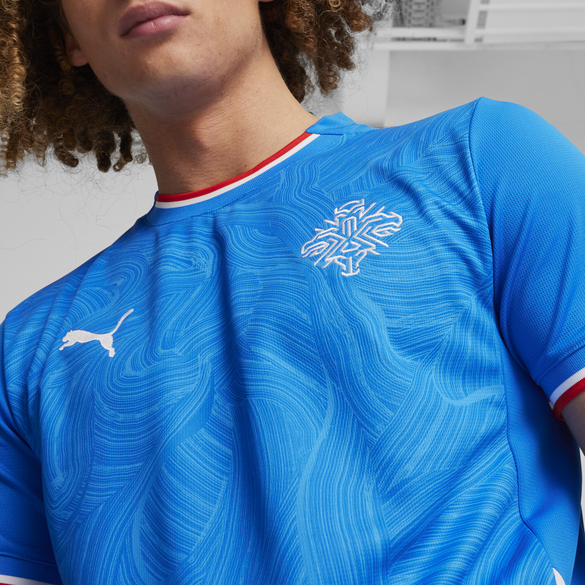 Men's Puma Iceland 2024 Home Jersey, Blue, Size S, Sport