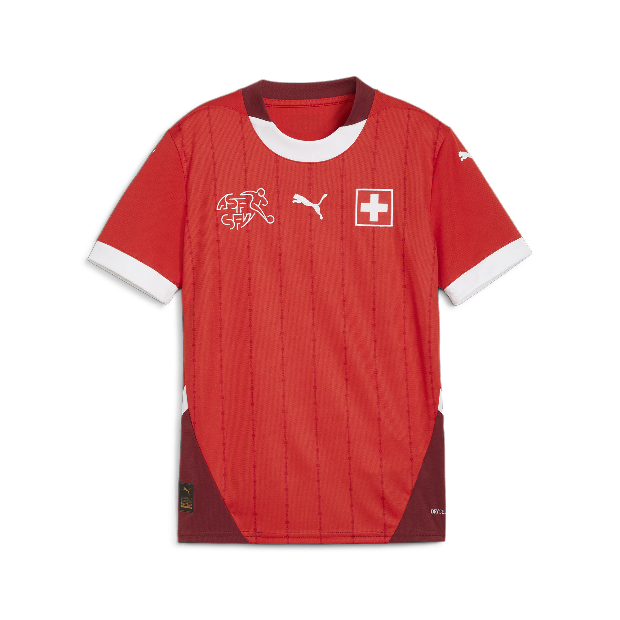 Puma Switzerland 2024 Home Jersey Youth, Red, Size 15-16Y, Clothing