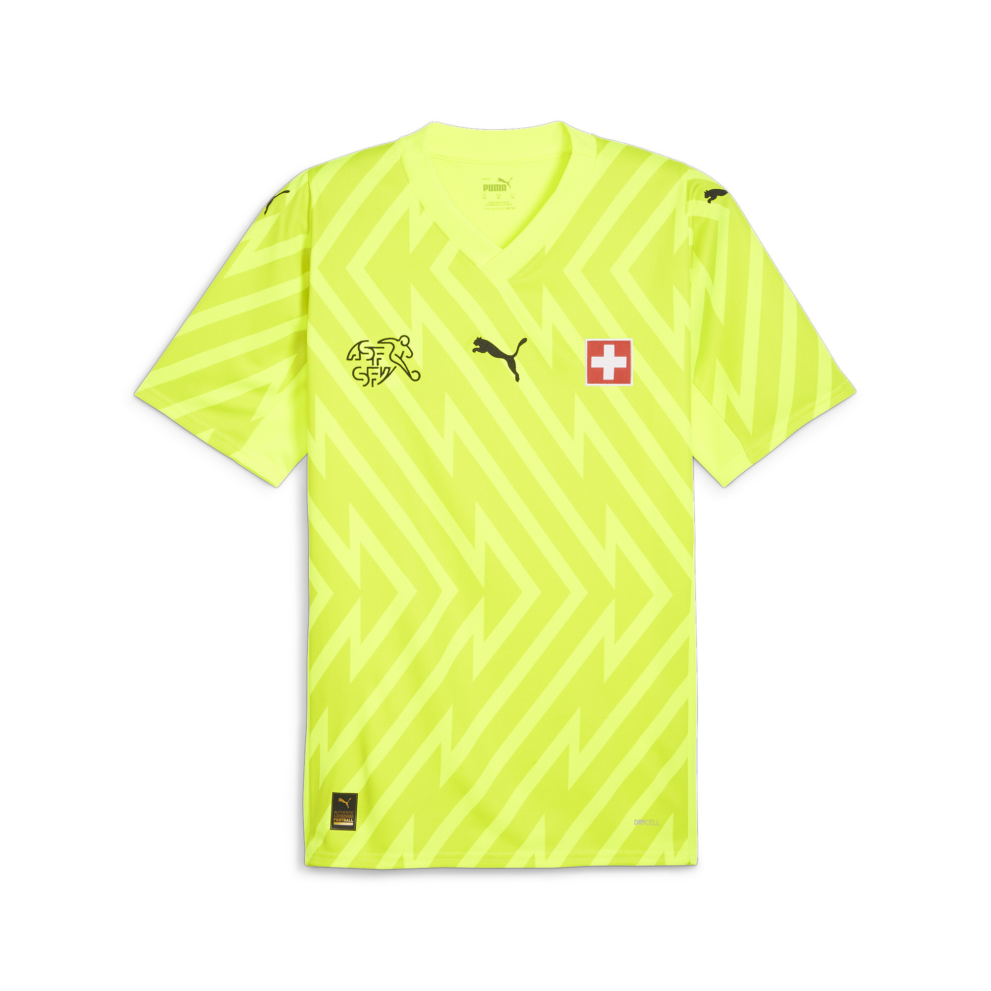 Men's Puma Switzerland Goalkeeper Jersey, Yellow, Size XXL, Sport