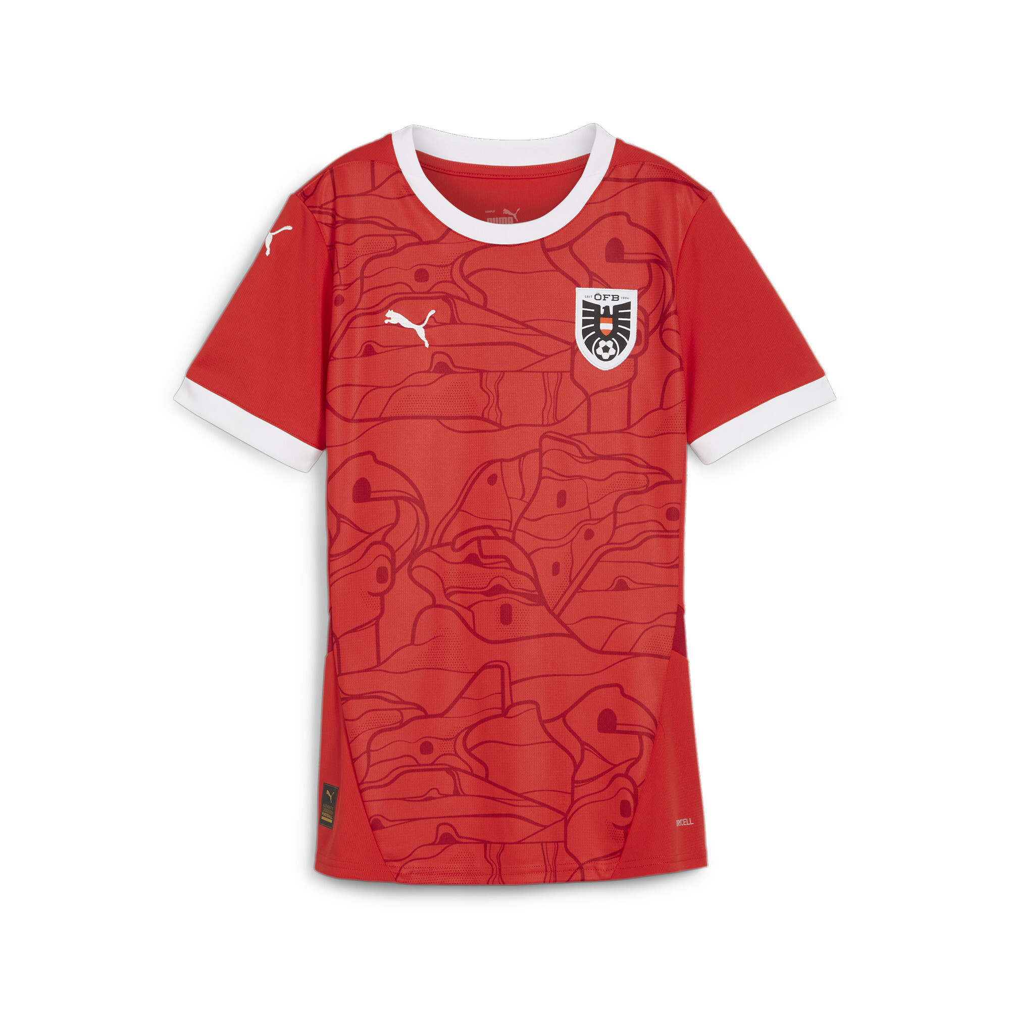 Puma Österreich 2024 Fußball Heimtrikot Damen | Mit Other Pattern | Red/Chili Pepper | Größe: L