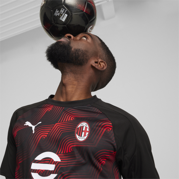 AC Milan Pre-match Football Jersey, PUMA Black-For All Time Red, large-ZAF