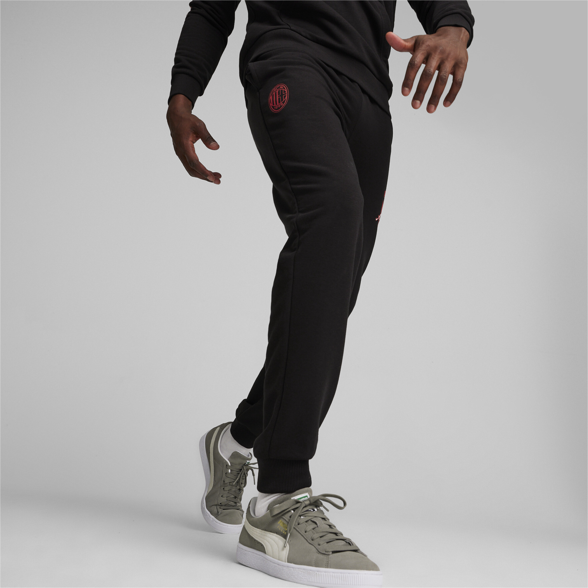 Men's Puma AC Milan Ftblicons Sweatpants, Black, Size L, Sport