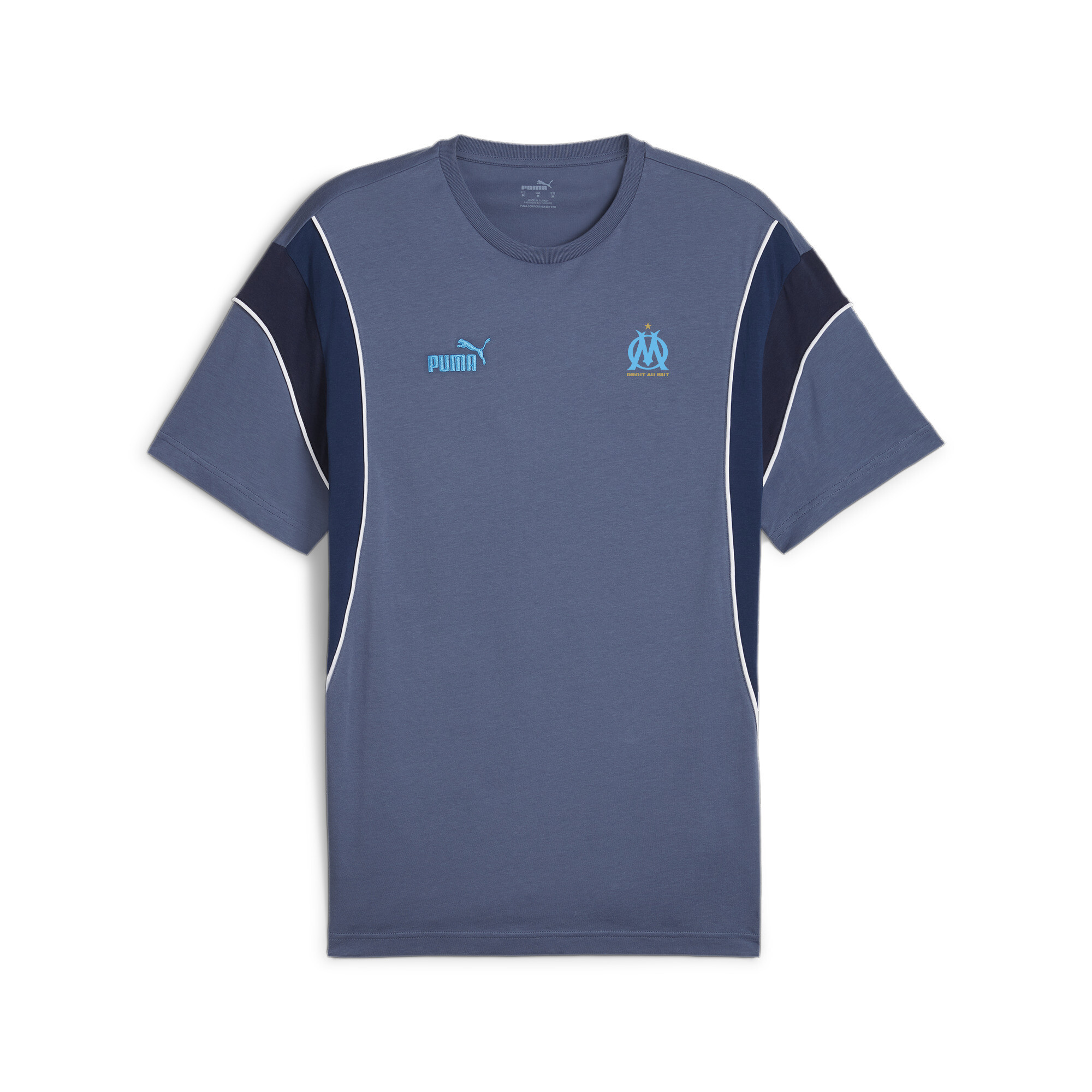 Men's Puma Olympique De Marseille Ftbl Archive T-Shirt, Blue, Size M, Sport
