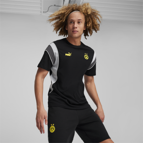 Remera Borussia Dortmund FtblArchive, PUMA Black-Cool Mid Gray, large-ARG