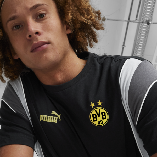 Remera Borussia Dortmund FtblArchive, PUMA Black-Cool Mid Gray, large-ARG