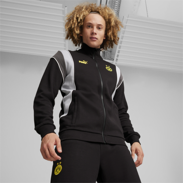 Campera deportiva Borussia Dortmund FtblArchive, PUMA Black-Cool Mid Gray, large-ARG