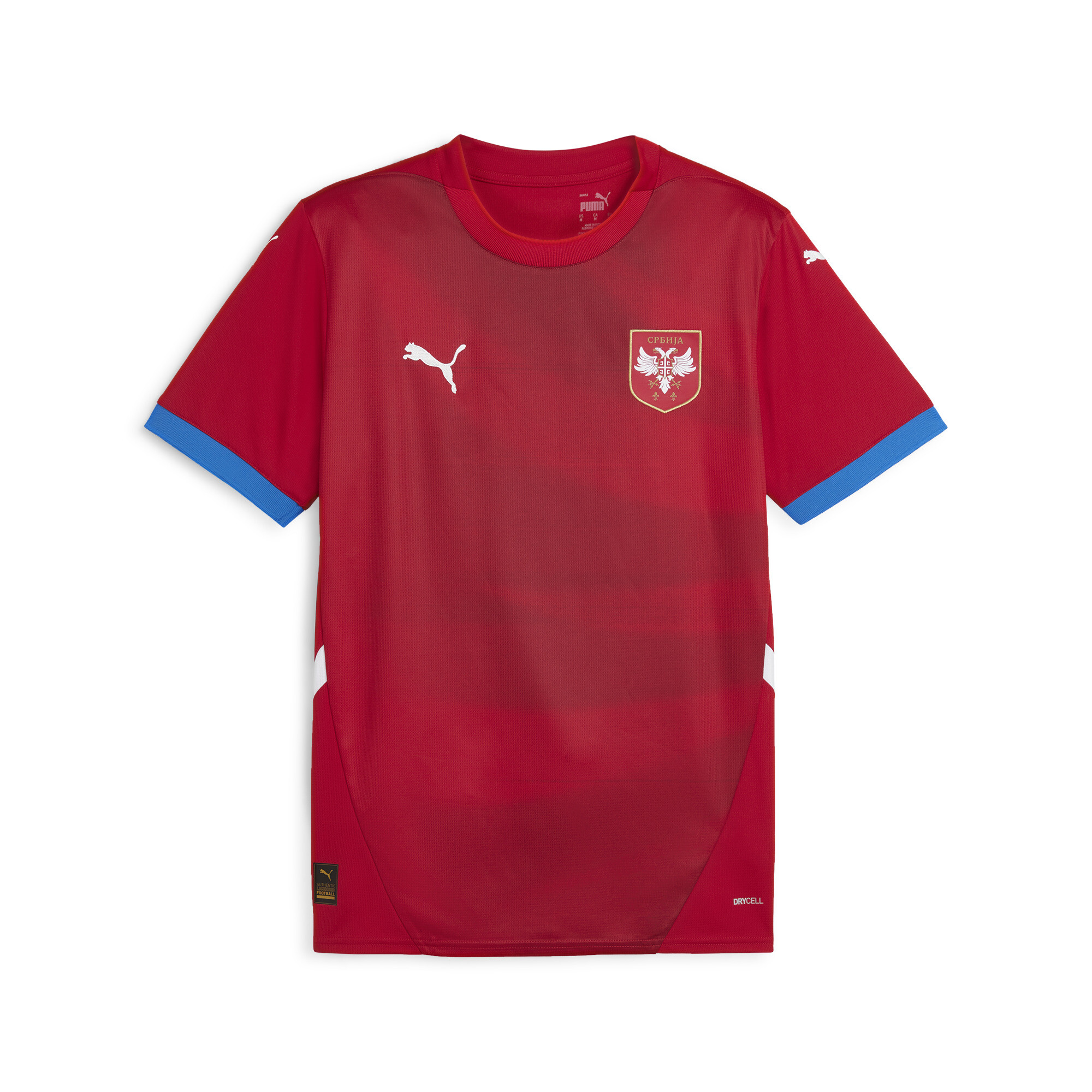 Puma Serbien 2024 Fußball Heimtrikot Herren | Mit Print | Dark Cherry/Royal | Größe: L
