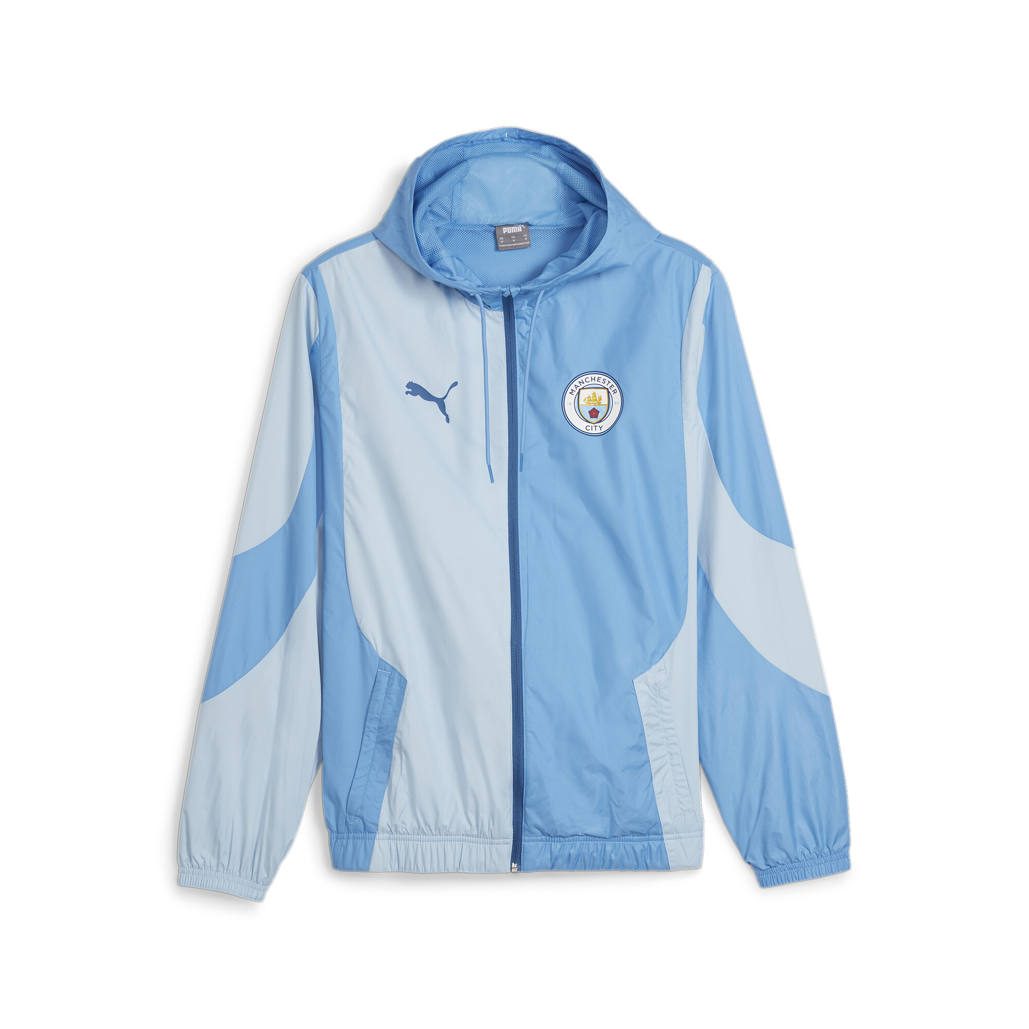 Men's Puma Manchester City Pre-match Jacket, Blue, Size L, Clothing