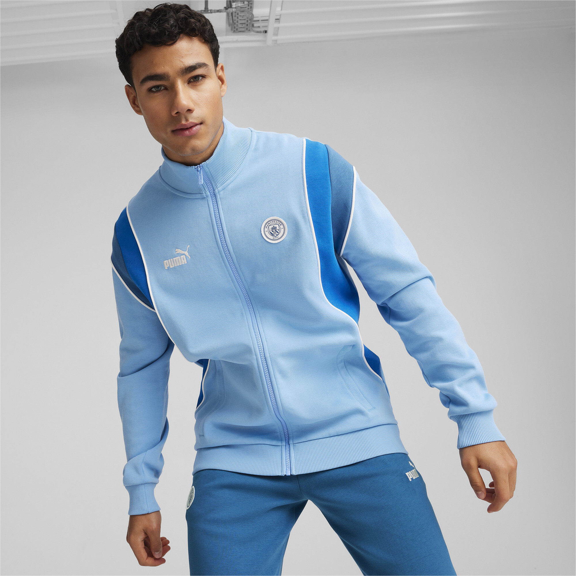 Puma track discount jacket blue