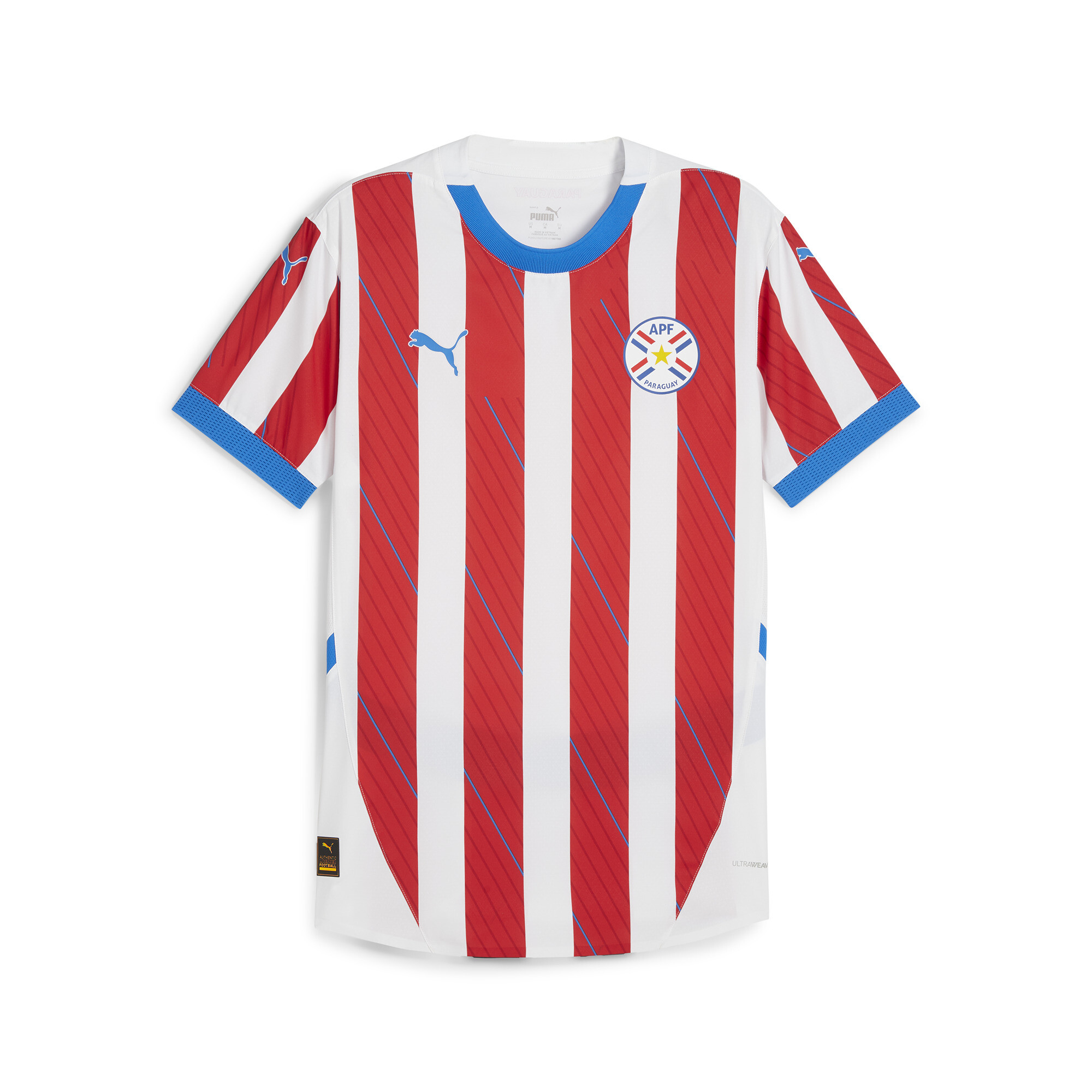 Puma Paraguay 2024 Fußball Heimtrikot Herren | Mit Striped | White/Red | Größe: XXL