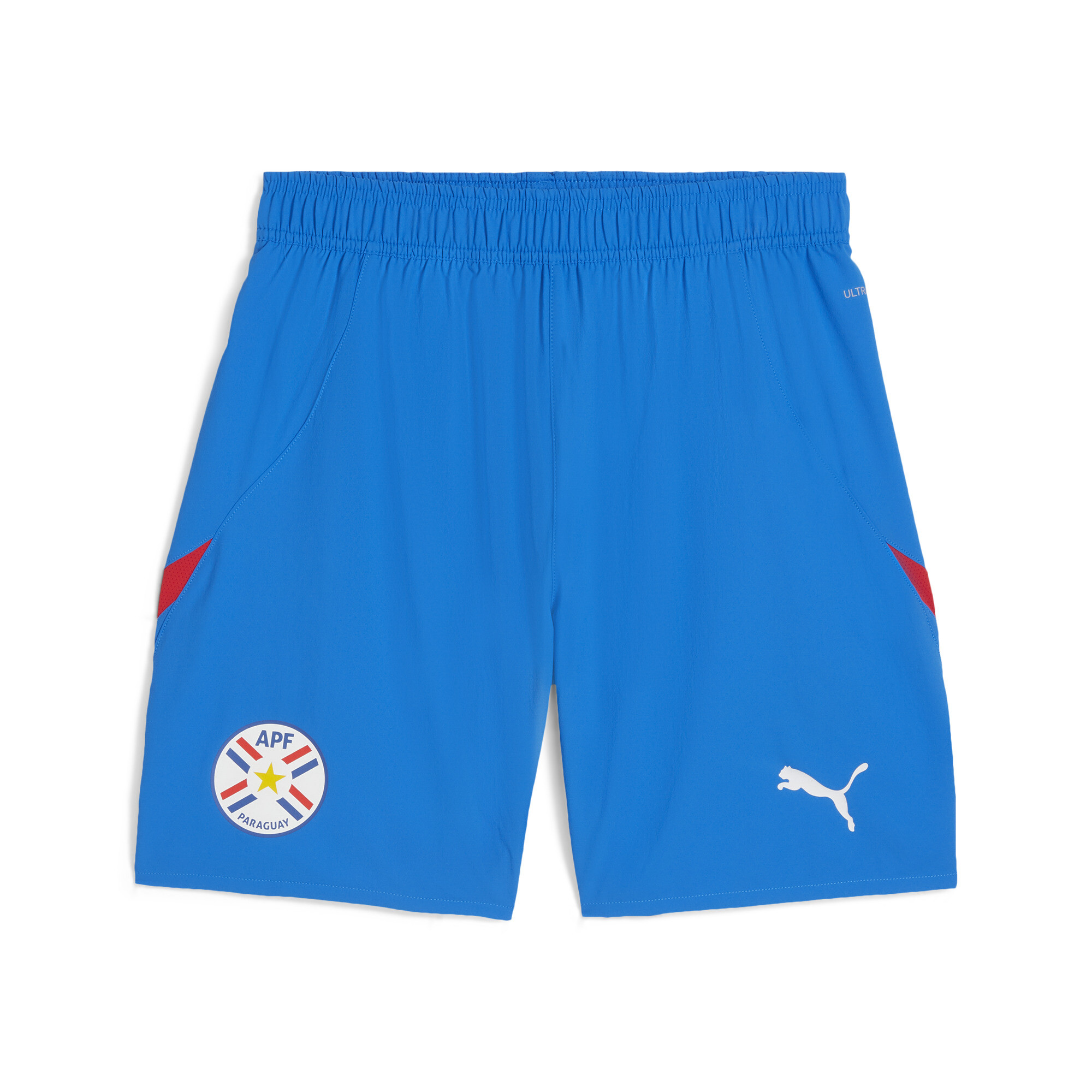 Puma Paraguay Fußballshorts Herren | Mit Plain | Racing Blue/Red | Größe: 3XL