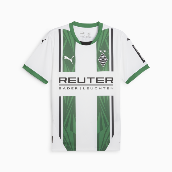 Jersey local Borussia Mönchengladbach 24/25 para hombre, PUMA White-Archive Green, large-MEX