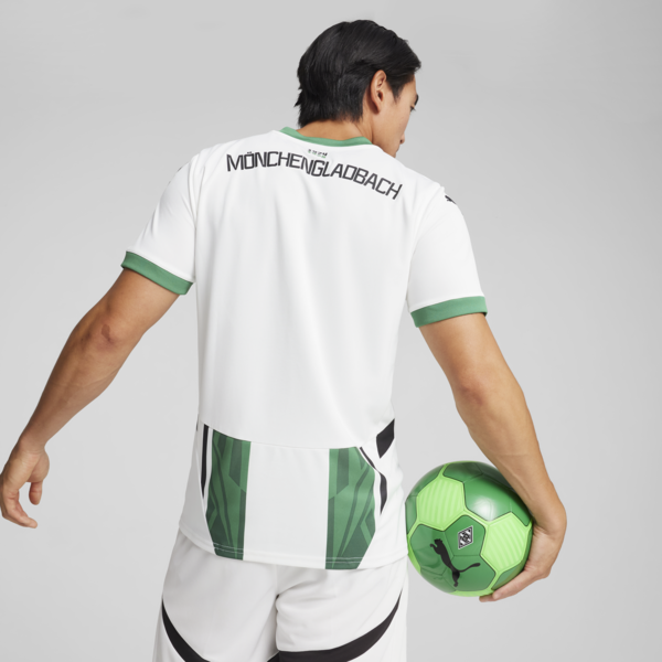 Jersey local Borussia Mönchengladbach 24/25 para hombre, PUMA White-Archive Green, large-MEX