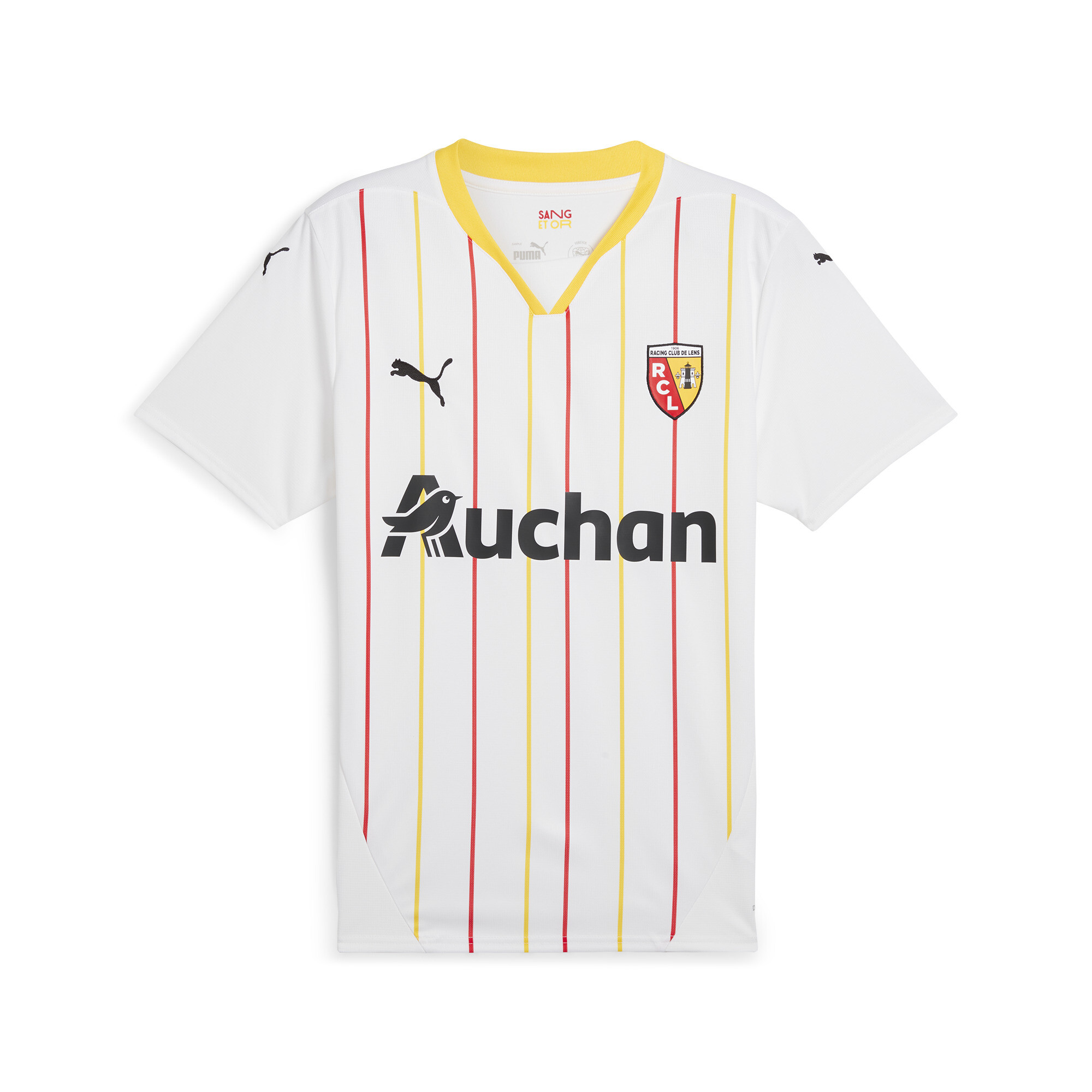 Puma RC Lens 24/25 Ausweichtrikot Herren | Mit Print | White/Pelé Yellow | Größe: XS