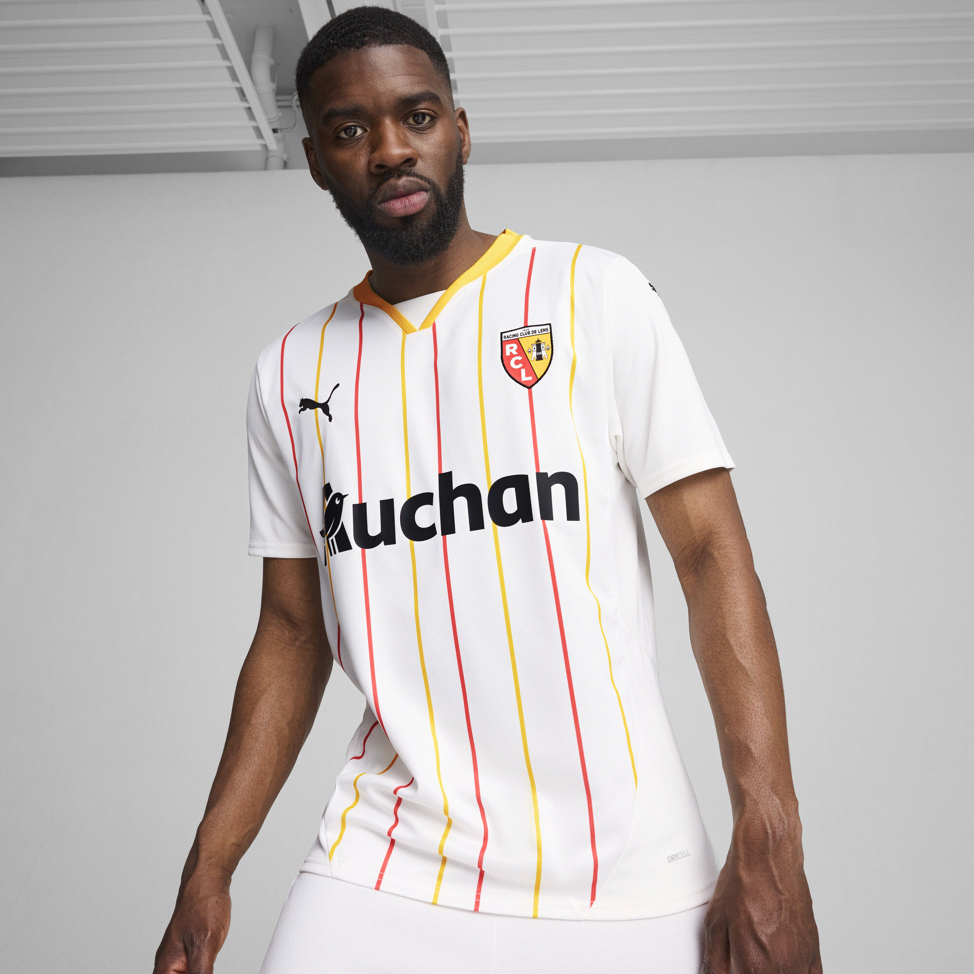 Puma RC Lens 24/25 Ausweichtrikot Herren | Mit Print | White/Pelé Yellow | Größe: 3XL